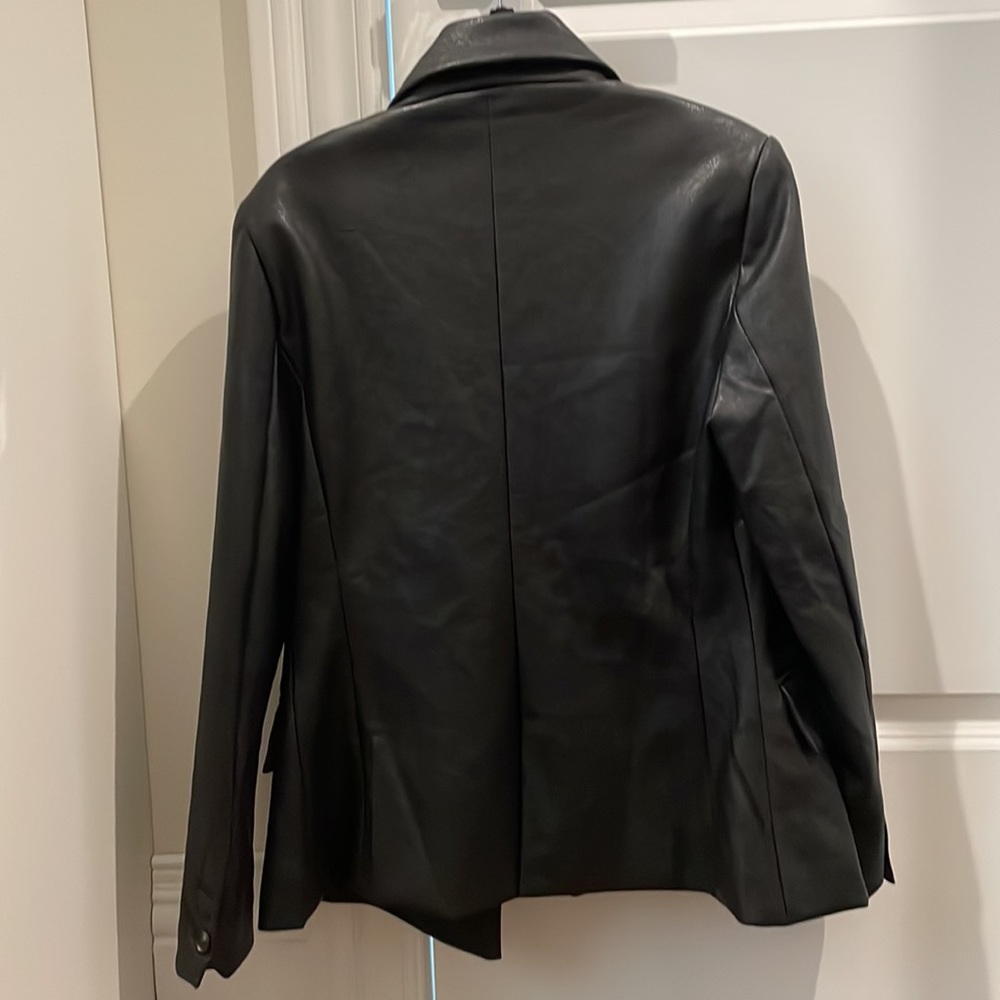 Never worn faux leather black blazer - Picture 2 of 2